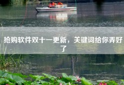 抢购软件双十一更新，关键词给你弄好了