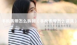 手机表带怎么拆卸（手机表带怎么清洗）