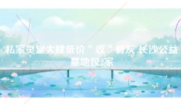 私家灵堂大肆低价＂收＂骨灰 长沙公益墓地仅2家