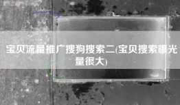 宝贝流量推广搜狗搜索二(宝贝搜索曝光量很大)
