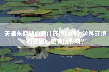 天津东丽湖的居住环境如何？这种环境对生活质量有何影响？