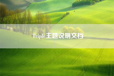 Triple主题说明文档