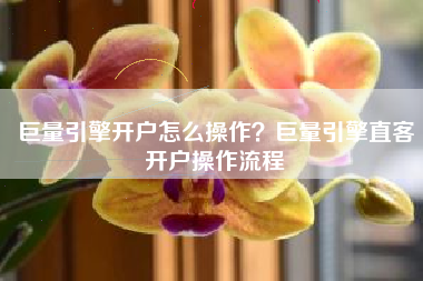 巨量引擎开户怎么操作？巨量引擎直客开户操作流程