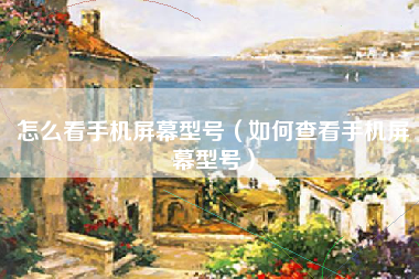 怎么看手机屏幕型号（如何查看手机屏幕型号）