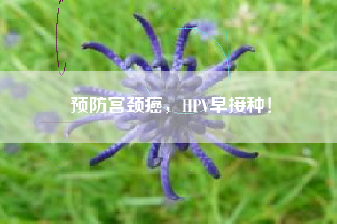 预防宫颈癌,HPV早接种! 预防宫颈癌,HPV早接种!